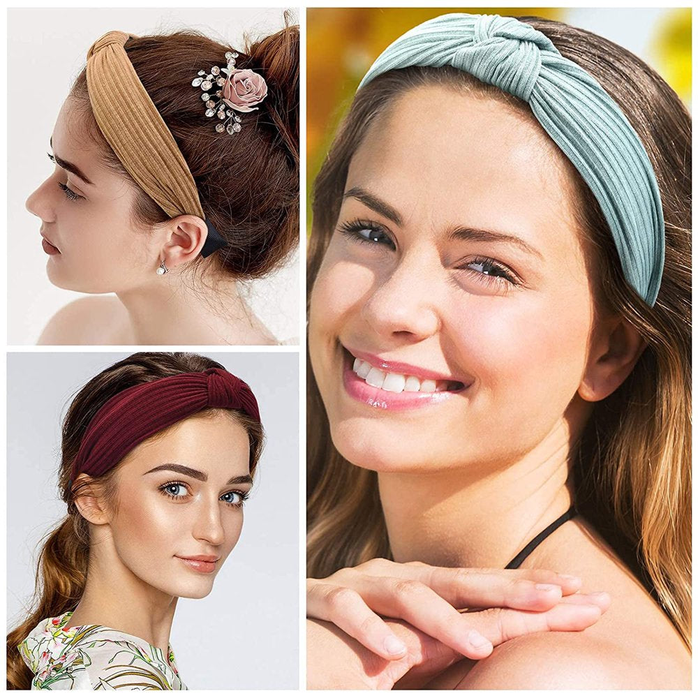 8 Pieces Womens Headbands, Headbands in 8 Colors, Elastic Headbands for Women