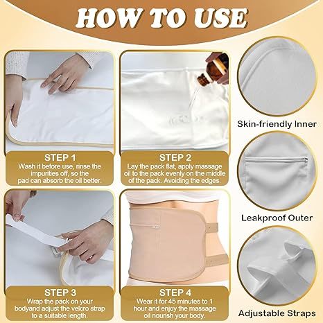 Castor Oil Pack Wrap Set