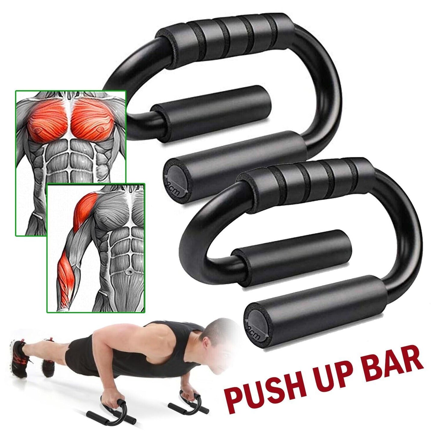 Body Sculptured Push Up Bars Press Handles