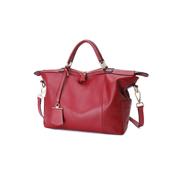 Large Cowhide Casual Ladies Messenger Bag