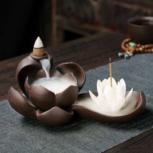 Double Incense Holder (Backflow & Incense Burner)
