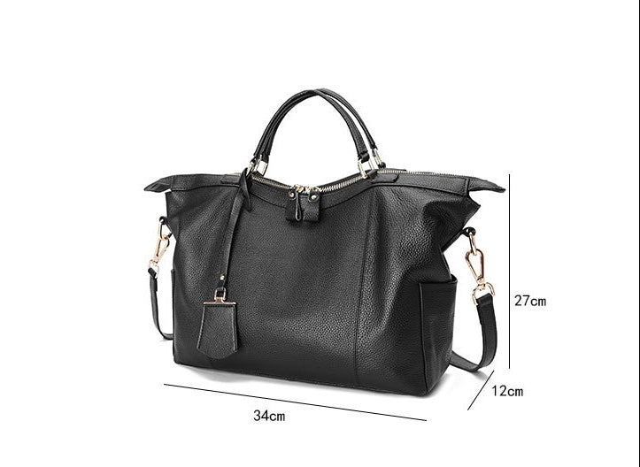 Large Cowhide Casual Ladies Messenger Bag