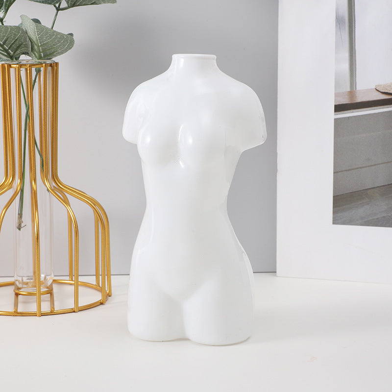 Colored Glass Body Art Flower Arrangement Vase