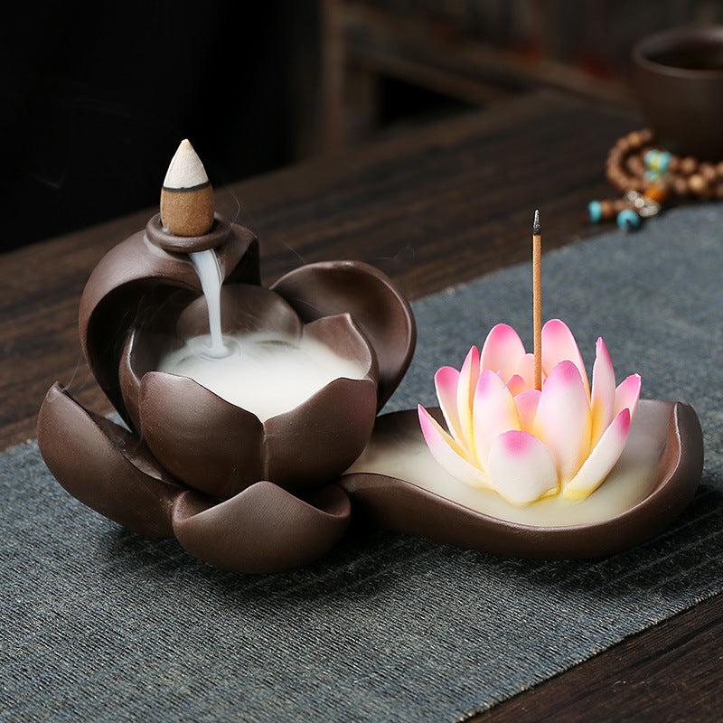 Double Incense Holder (Backflow & Incense Burner)