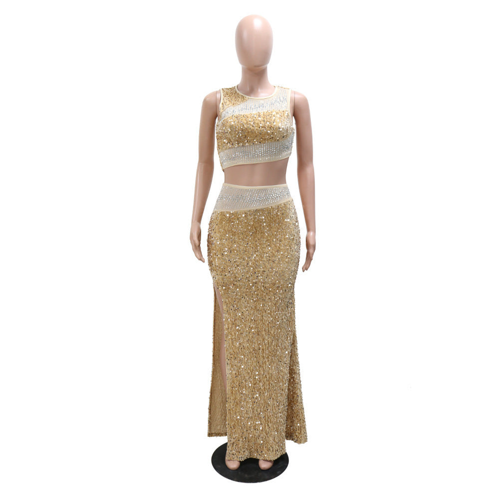 Sequin 2Piece Skirt Dress
