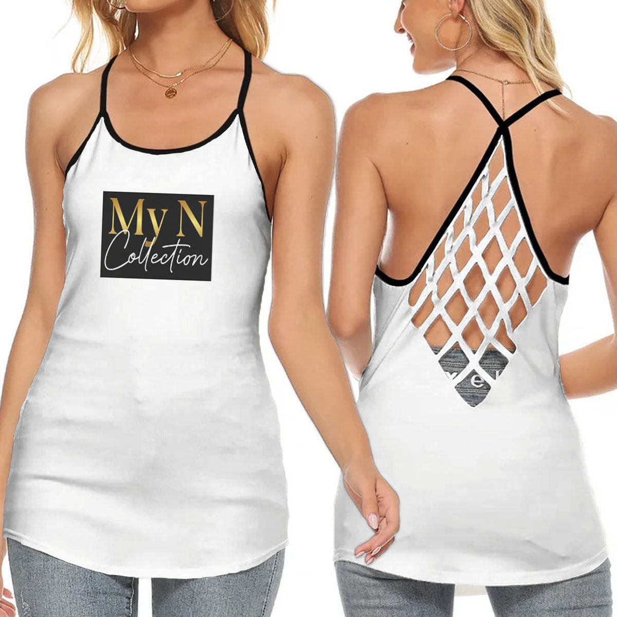 My N Collection Criss Cross Tank Top