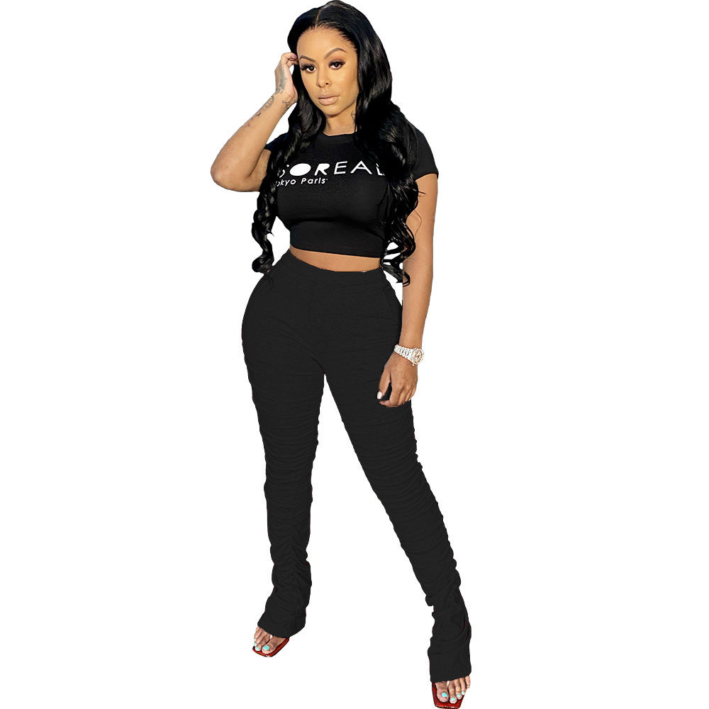 Mid-waist Hip Elasticated Pants