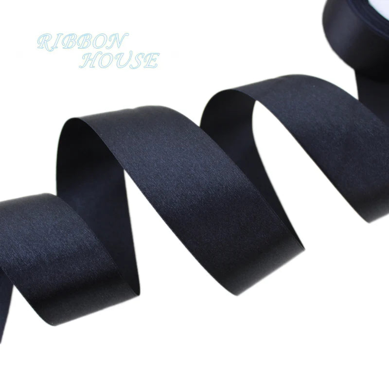 Black Satin Ribbon Wholesale Gift Wrapping Christmas Ribbons