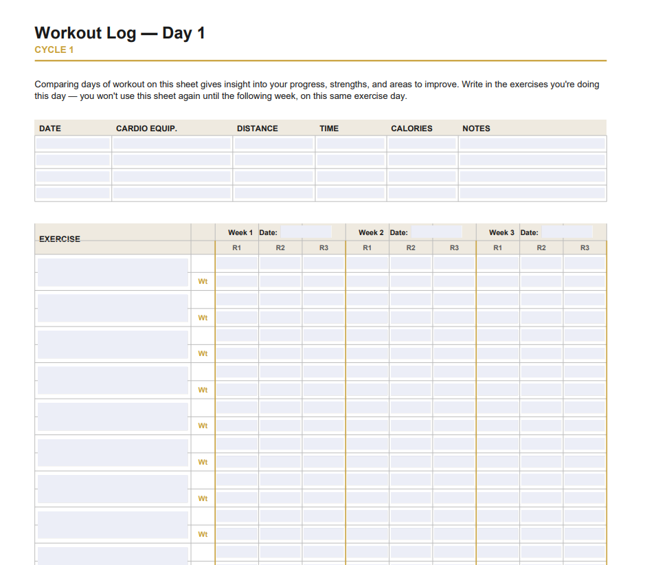 Workout Planner & Tracker