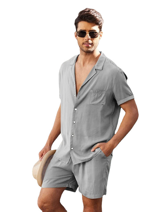 Men's Linen Short Set