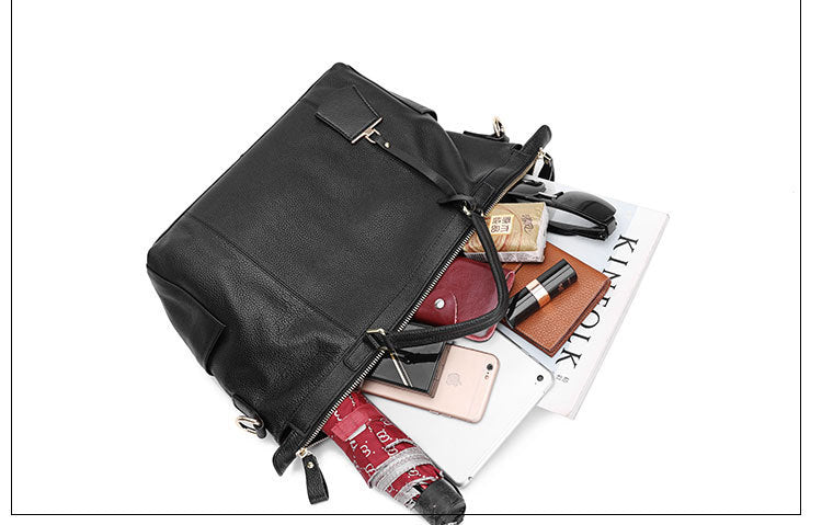 Large Cowhide Casual Ladies Messenger Bag