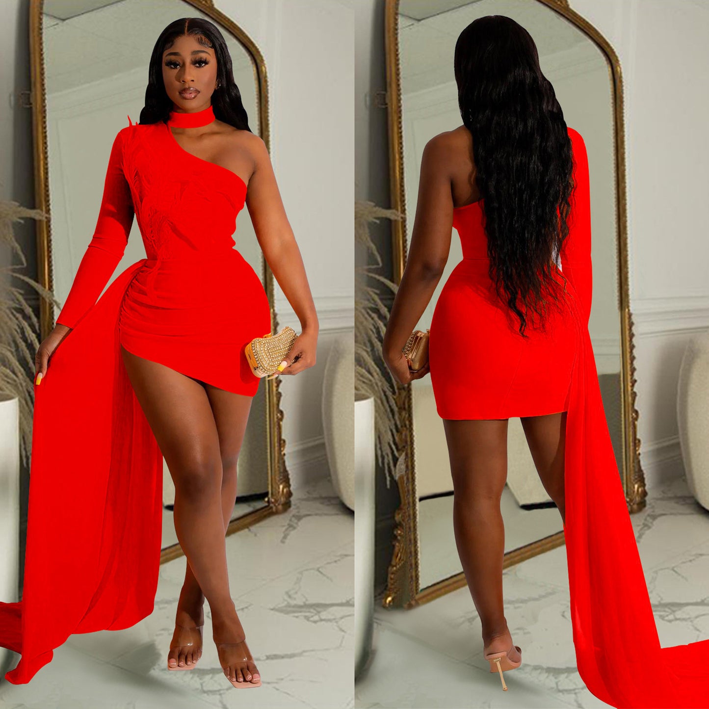 Women's Long Sleeve Off Shoulder Dress