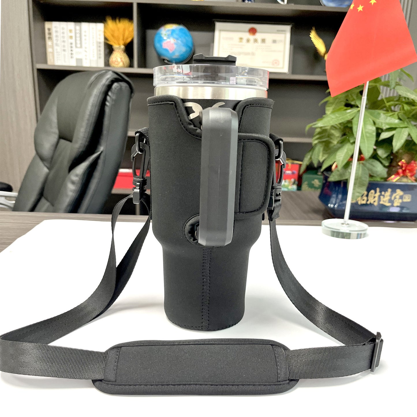 Water Bottle Carrier Bag with out pocket, Compatible With 40oz Tumbler With Handle